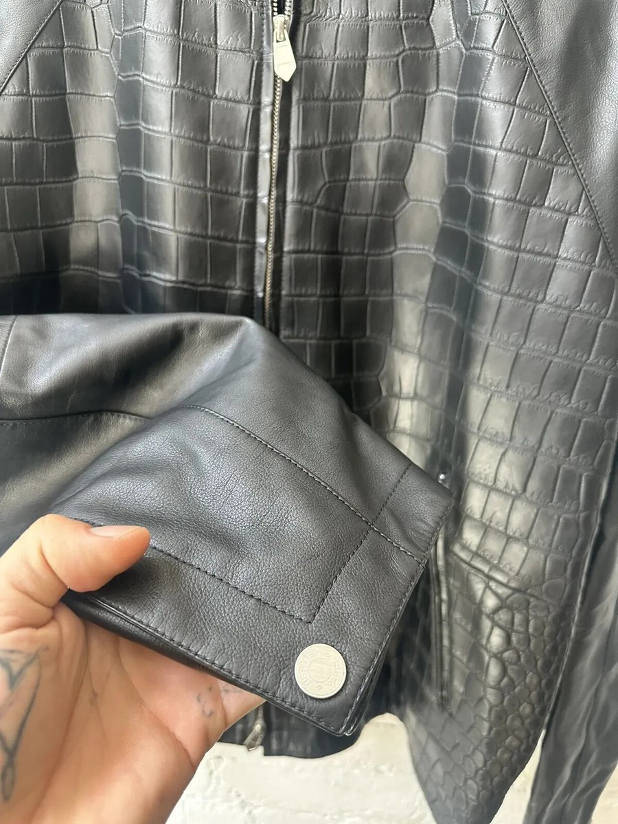 カ*ん様 HERMES crocodile leather jacket Crocodile Leather Jacket For Men | Men's Leather Biker