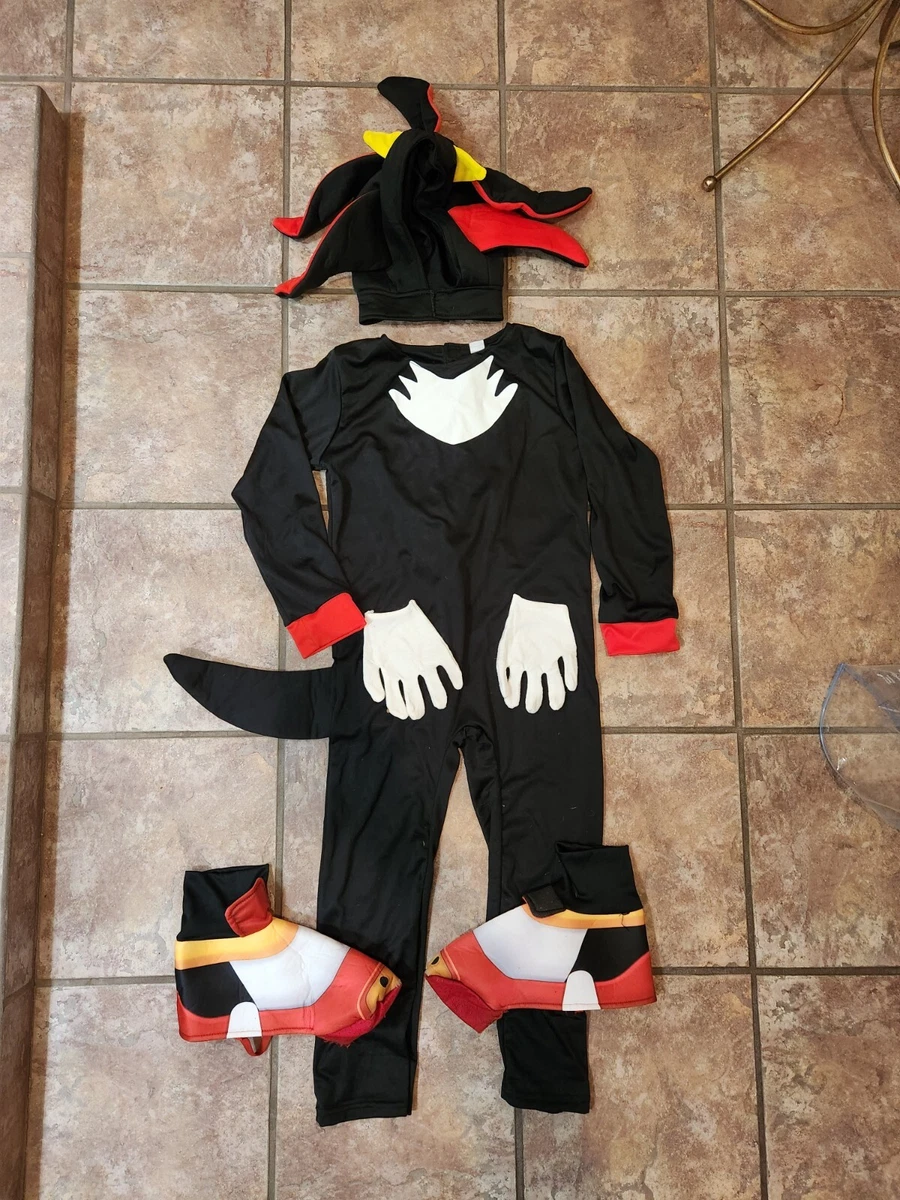 Boys Sonic Shadow The Hedgehog Costume Kids Child Cosplay Party Jumpsuit  Outfit