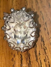 Vintage Sorelli Silver tone Cocktail Adjustable  Ring