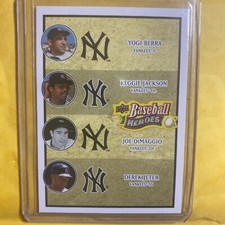 2008  Upper Deck Baseball Heroes Berra / Jackson / DiMaggio / Jeter 197  PWE 