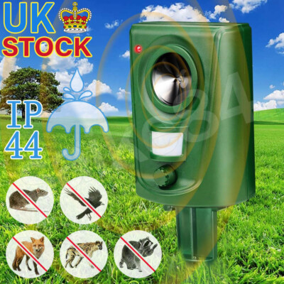 Ultrasonic Garden Deterrent Repeller Animal Repellent Bird Fox Cat Dog  Scarer UK UK