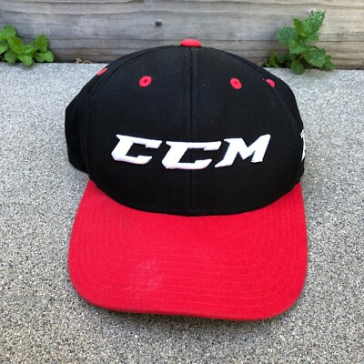 CCM Extreme Flex Snapback Hat Men's One Size Hockey Black Adjustable Cap 