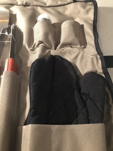 Custom Mountaineer Race Track 7 Piece Apron & UTENSIL KIT CHEF'S BASIC BBQ - Imagen 6 de 7