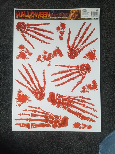 Halloween Blut Fenster Glas Aufkleber groß 41 x 29 cm - Bild 8 von 9
