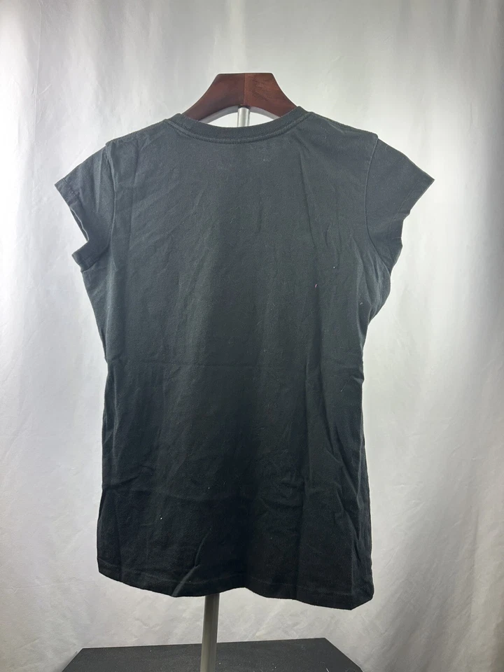 Converse Girls Big Logo Black Cap Sleeve Shirt Size XL (13-15 Yr)  - Image 2 of 4