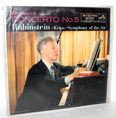 Artur Rubinstein : Beethoven Concerto No. 5 33RPM Mono LP RCA Red Seal LM-2124