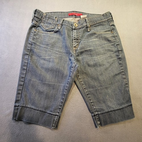 Levis 565 Womens Size 12 Bermuda Jean Shorts Stretch Denim Jorts