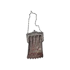 Antique Victorian Silver Chain Mail Mesh Coin Purse 1800s Collectible