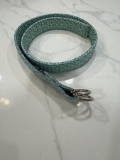 Vineyard Vines Boys Cotton Whale Print Belt Size M Green/Blue