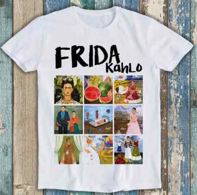 T-Shirt Frida Kahlo Artworks Paints Collage Limited Edition lustig Geschenk M1593