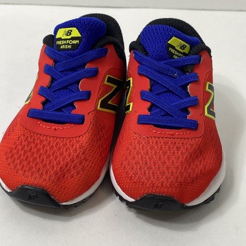New Balance Kids Toddler Fresh Foam Arishi V2 Sneakers Size 4 WIDE Red Black - Picture 6 of 8