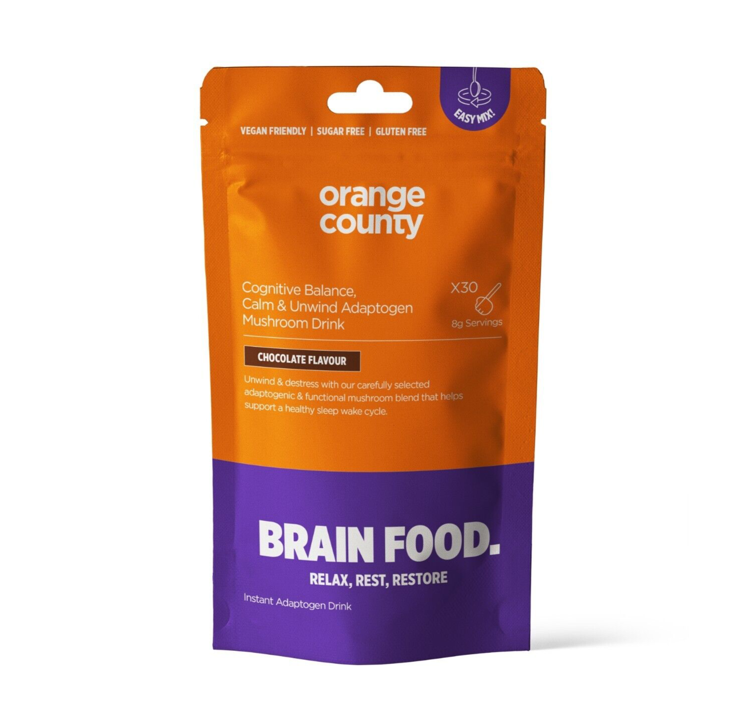 Calm, Unwind, Sleep Adaptogen | Brain Food. Mushroom Drink (Chocolate Flavoured)