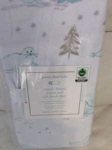 pottery barn flannel crib sheet
