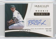 2018 Panini Immaculate Rookie Debut Signatures 90/99 Paul Blackburn Auto s5q