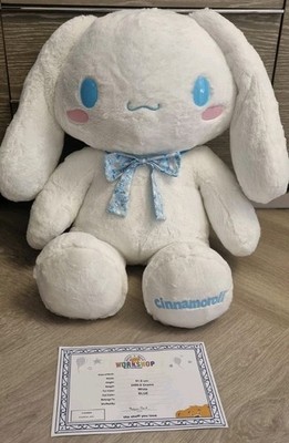 Build A Bear riesiges Cinnamoroll Hello Kitty mit Schleife von Sanrio Plüsch neu mit Etikett 