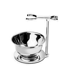 Luxury Shaving Razor Brush Stand with Soap Bowl, Compatible with Manual G...