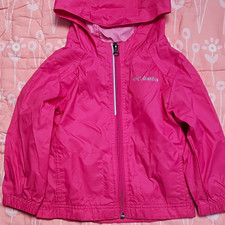 Columbia Girls Pink Hooded Full Zip Nylon Win...