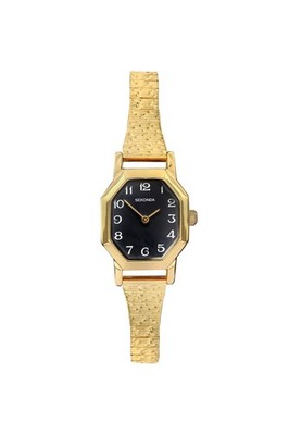 Sekonda Damen Goldfarbene Edelstahl 21mm Easy Reader Uhr 40497