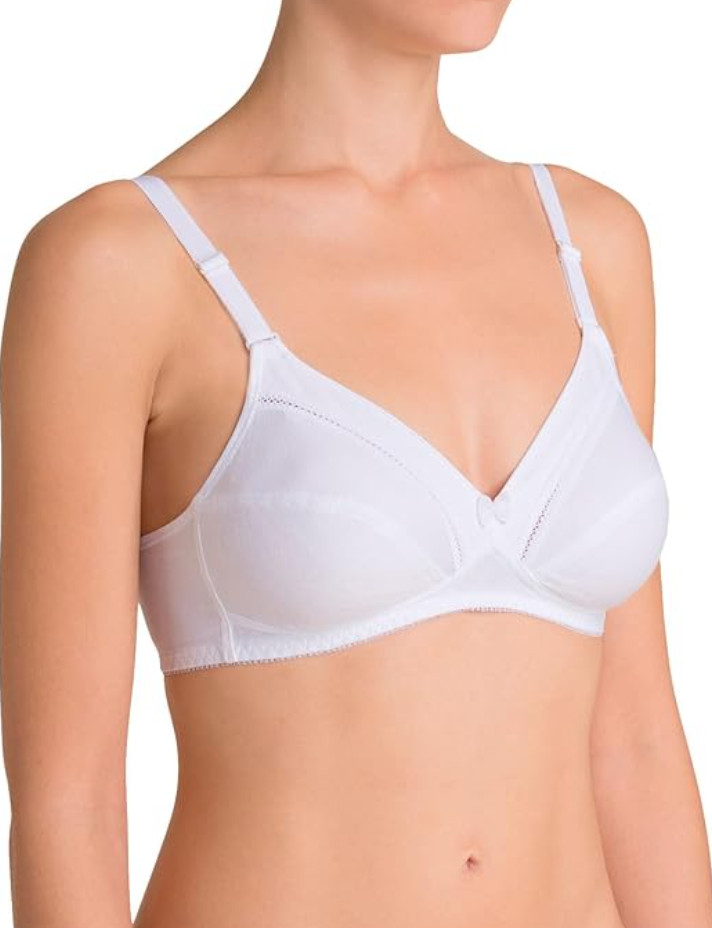TRIUMPH Women’s Cotton Classic Stretch N Bra, Cotton, White, UK 38C