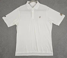 Fairway & Greene Winged Foot USMC Logo Golf Polo Shirt Men's Size Medium White