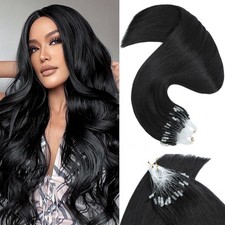 Micro Loop Bread Ring 100 Real Remy Human Hair Extensions 50s/100s Micro Links