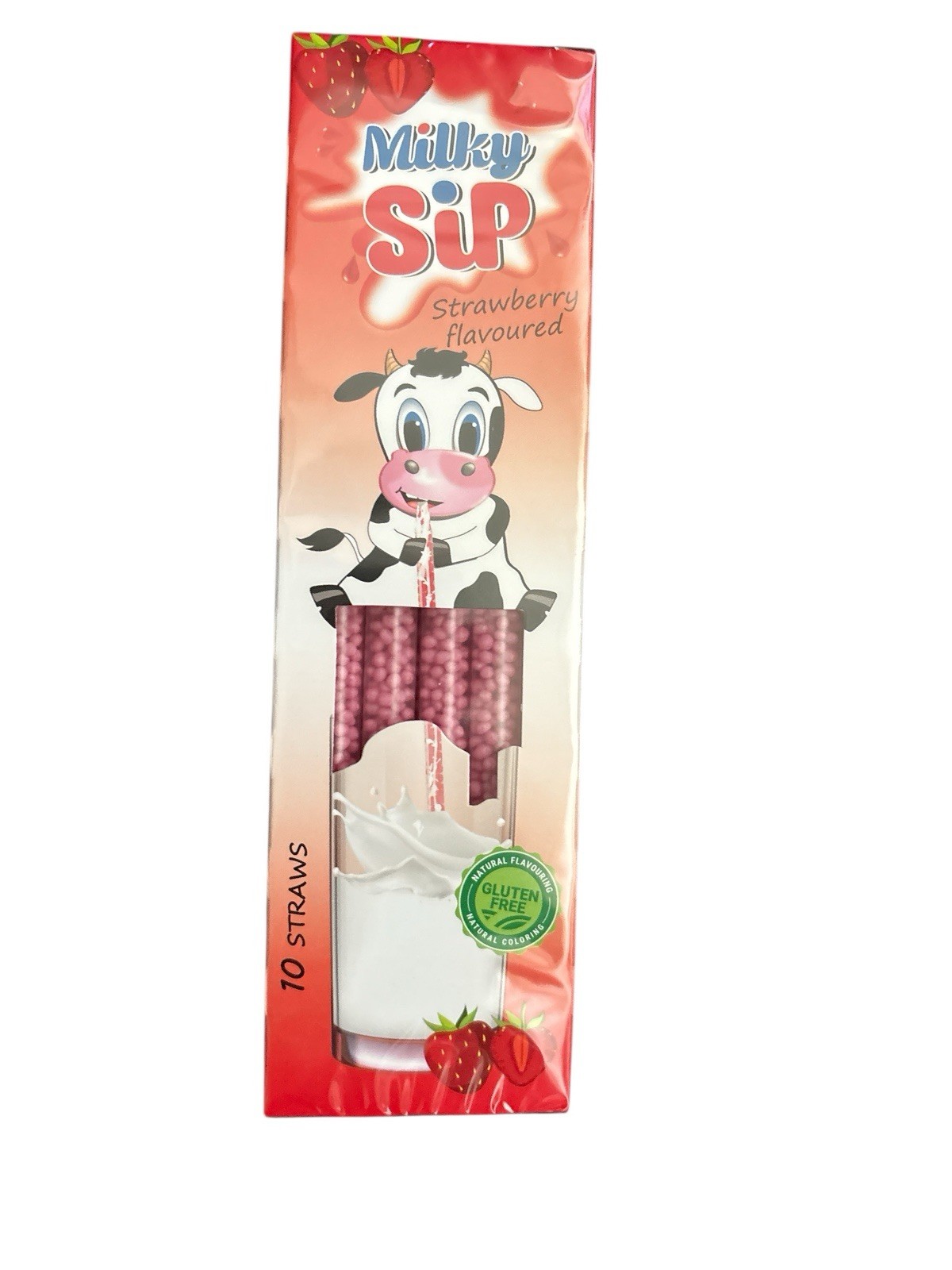 10 Strawberry Milk Straws  strawberry milkshake Straws Boxed NEW