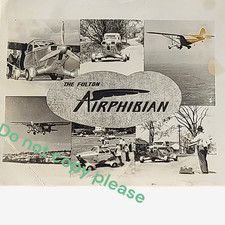 Fulton Airphibian Vintage Wwii Us Aircraft Promo Photo Collage Rare 1940s Fulton Airphibian Vintage Wwii Us Aircraft Promo Photo Collage Rare 1940s