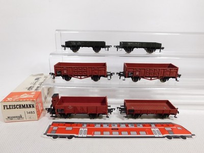 6X Fleischmann H0 DC Freight Car DB 1485 Ommu 461024X05 1X Box #DM105-1