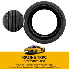 26535zr22 102w Racing Trac Uhp Tire Long Lasting 7.4mm Tread Quiet Smooth Ride