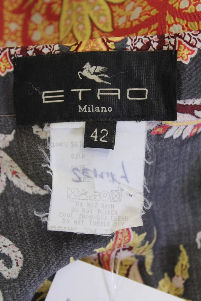 Falda envolvente Etro para mujer estampado cachemir hasta la rodilla multicolor talla 42 EUR Foto 4 de 4