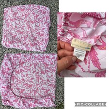 Pottery Barn Kids Elephant Fitted Crib Sheet Pink