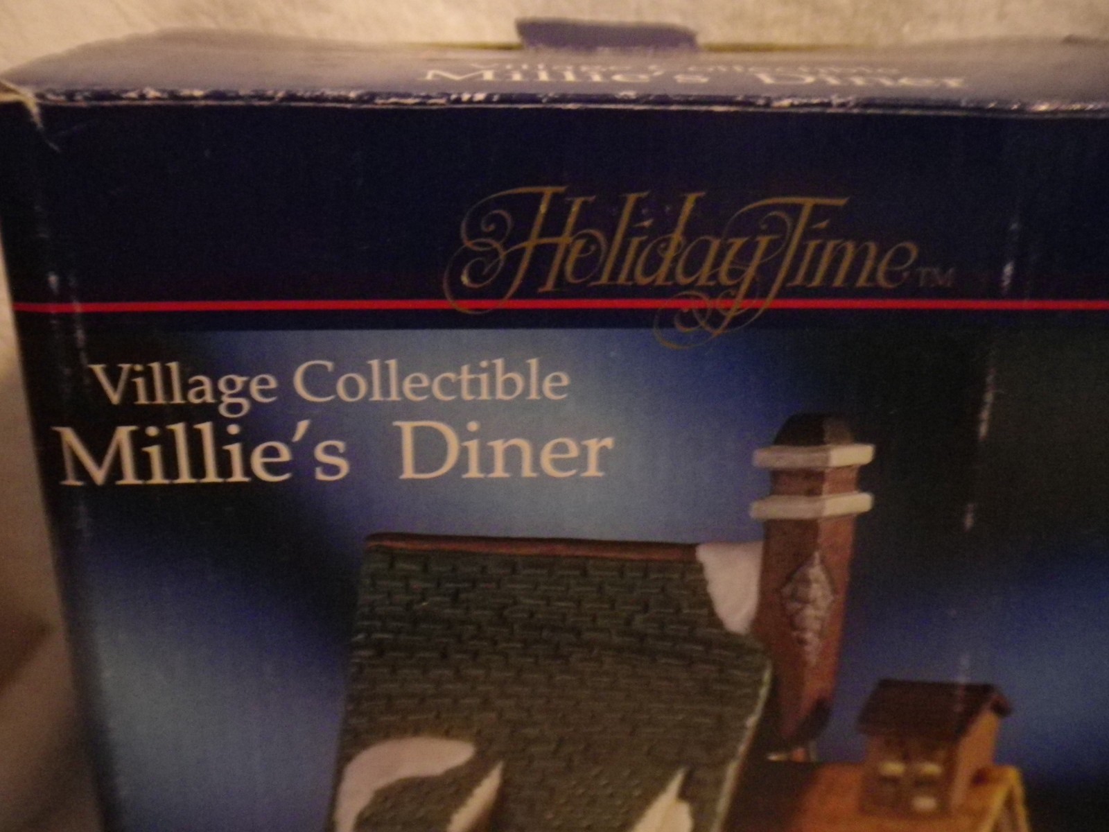 Holiday Time Christmas Village Millie's Diner In Box Lighted Porcelain P6055