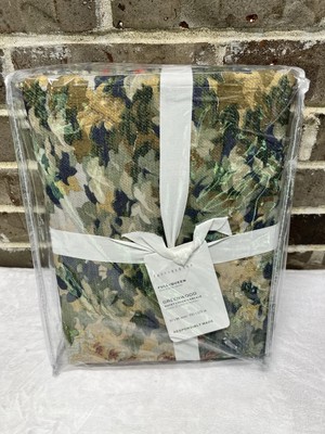 Pottery Barn GREENWOOD Percale Full/Queen Size Duvet Cover Multicolor NEW