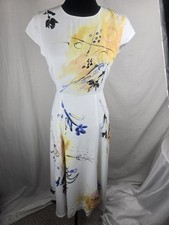 Aritzia Babaton Elegant Floral Print Open Back Midi Dress Sz 0