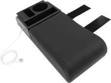 Black Line Auto Center Console Armrest Pillow With Usb Interface Adjustable Widt Black Line Auto Center Console Armrest Pillow With Usb Interface Adjustable Widt