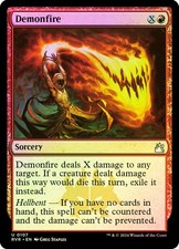 MTG FOIL Demonfire  - Ravnica Remastered #107