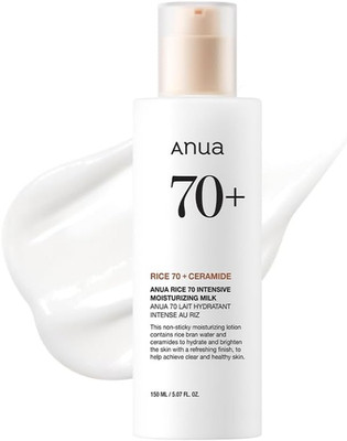 Rice 70 Intensive Moisturizing Milk, Hydrating Face Lotion, Niacinamide, Ceramid