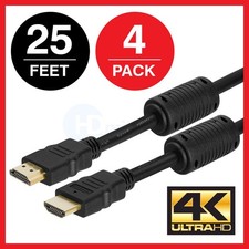 PREMIUM HDMI Cable 25 FT For BLURAY 3D DVD PS3 HDTV XBOX LCD 1080P - LOT of 4