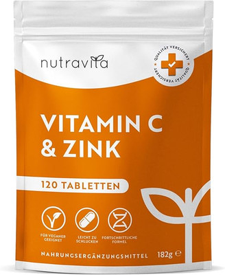 Vitamin C 1000mg + Zink 20mg   120 Tabletten    vegan