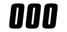 Factory Effex 3pk 4in Factory Number 0 Stickers Black 08-90000