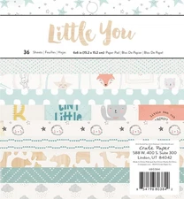 Crate Paper Single-Sided Paper Pad 6"X6" 36/Pkg-Little You Boy, 12 Designs/3 Eac