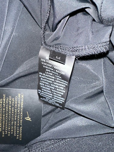 Donna Karan Modern ICONS Black Cool Wool Jersey Skirt Womens M NWT $750 - Picture 7 of 9