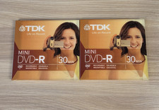Lot of 2 TDK Life on Record Mini DVD-R Discs 1.4 GB 30 Minutes SP NEW SEALED