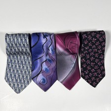 Lot of 4 Silk Ties J. Garcia Men's Designer Multicolor Floral Abstract