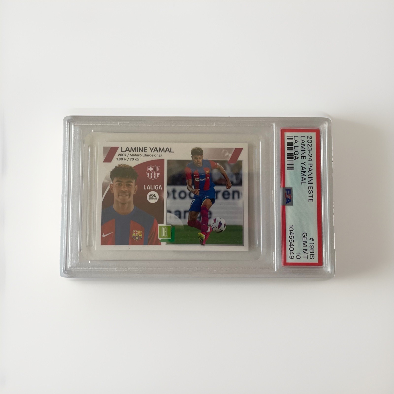Panini 2023-24 Este LaLiga Lamine Yamal #19 BIS FC Barcelona PSA 10