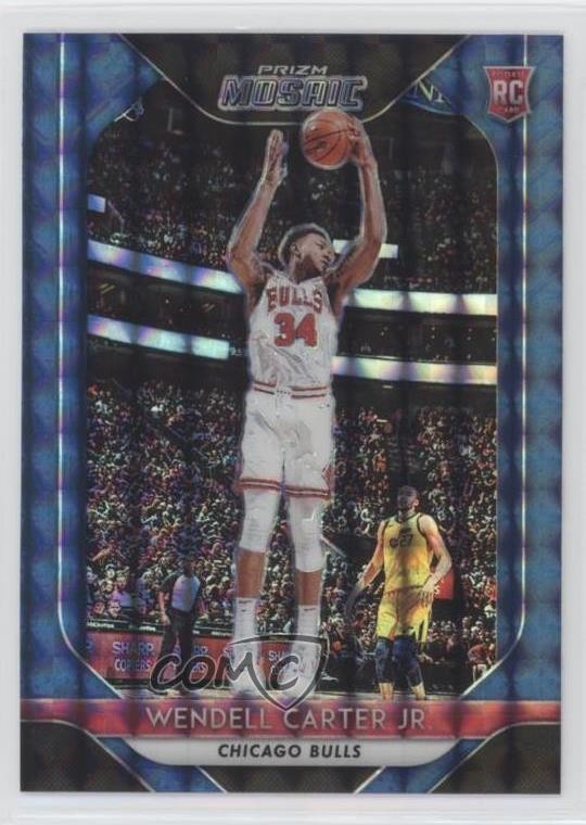 2018-19 Panini Prizm Mosaic Blue Wendell Carter Jr #98 Rookie RC 5tr