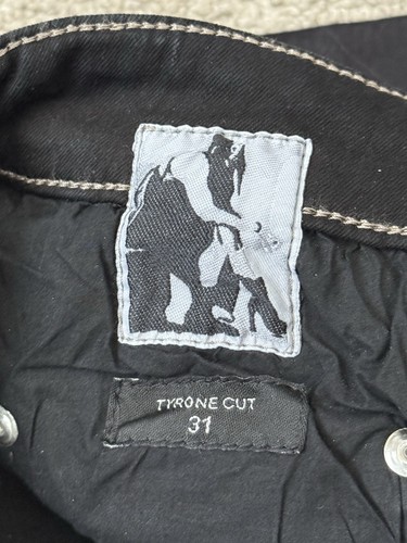 New W/ Tags FW23 Rick Owens DRKSHDW Foil Wax Destroyed Tyrone Jeans Size 31 - Picture 11 of 14