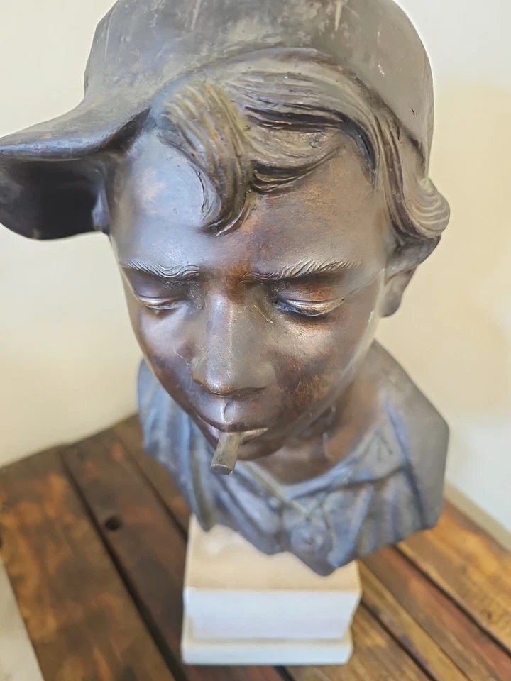 Giovanni de Martino Naples Italy Sculpture Bust Gilded Bronze, 19th Century - Image 4 of 4