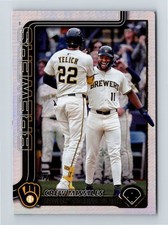 2025 Topps Update #US233 Christian Yelich / Jackson Chourio Rainbow Foil