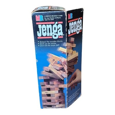 Vintage Original JENGA Classic Game 1986 Complete in Box 4793 Milton Bradley